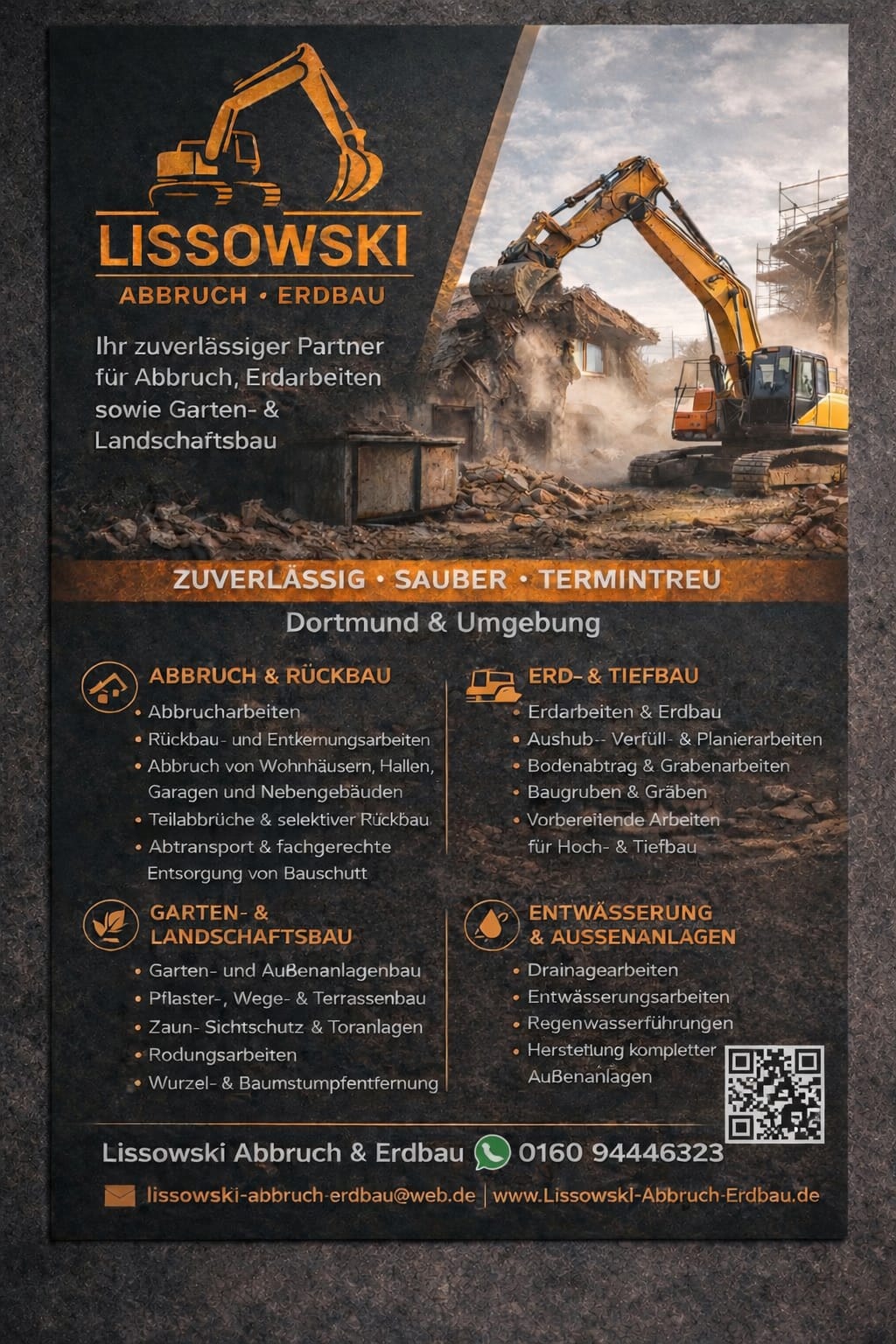 Flyer Lissowski Abbruch & Erdbau